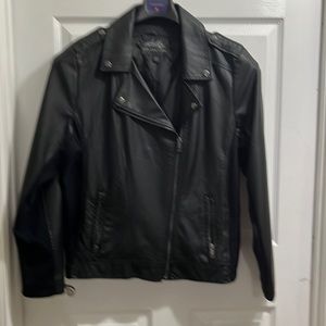 Sebby Black Faux Leather Jacket Size XL
